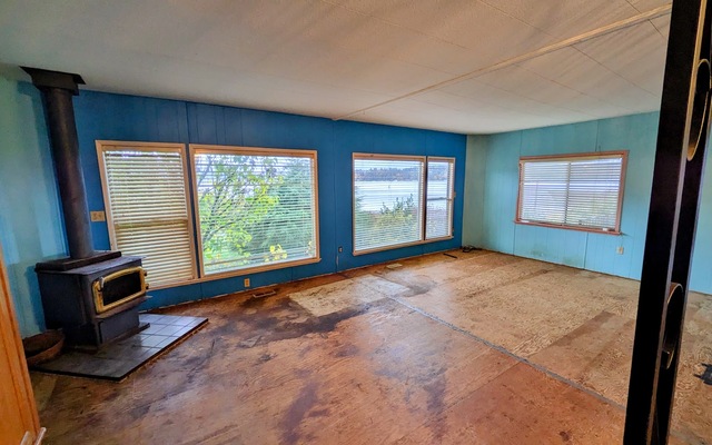 Living room on day two of cleanup
