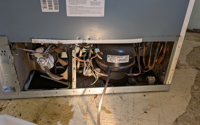 Overflowing drain pan