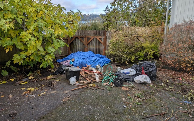 Partial load staged for disposal